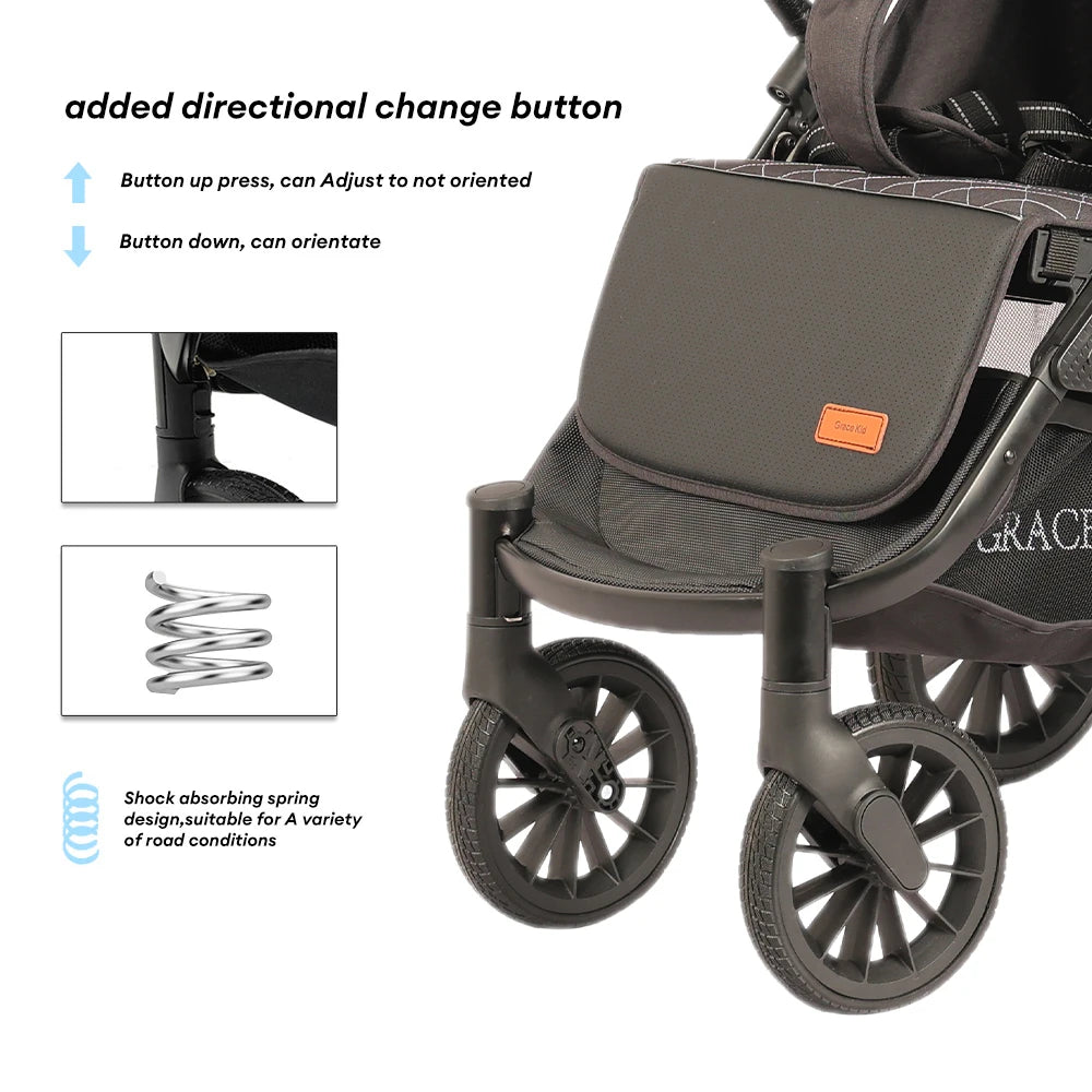 JMT-463626 Compact Travel Stroller for One Baby - Lightweight 2024 Design