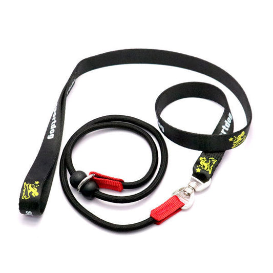 JMT-463626 Durable Nylon Pet Training Rope with Hand Holding Loop - 1.5m x 2cm, Black or Red