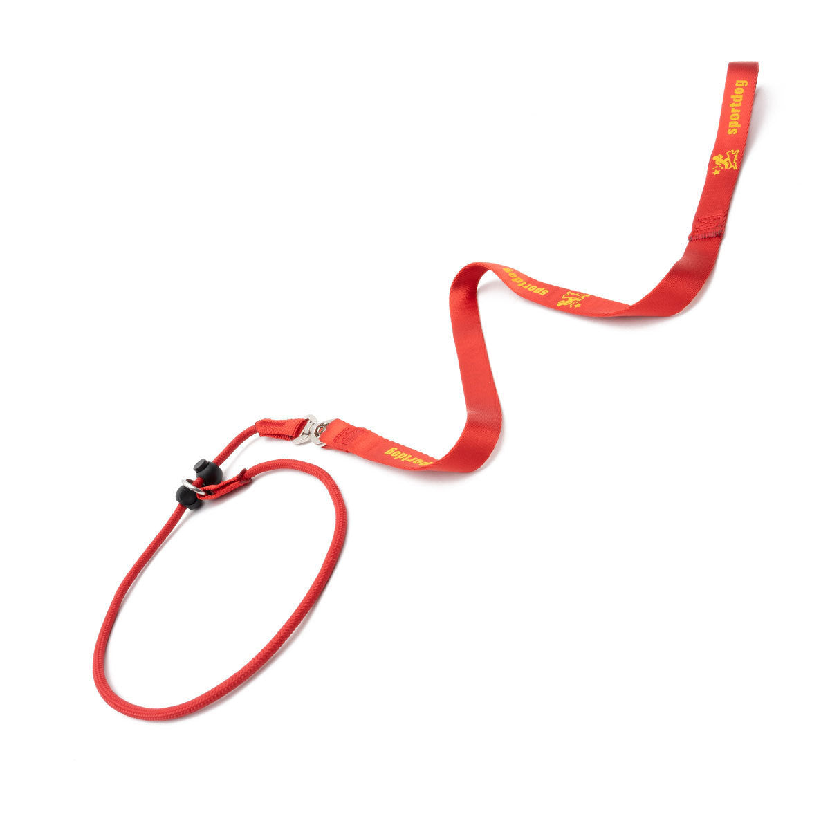 JMT-463626 Durable Nylon Pet Training Rope with Hand Holding Loop - 1.5m x 2cm, Black or Red
