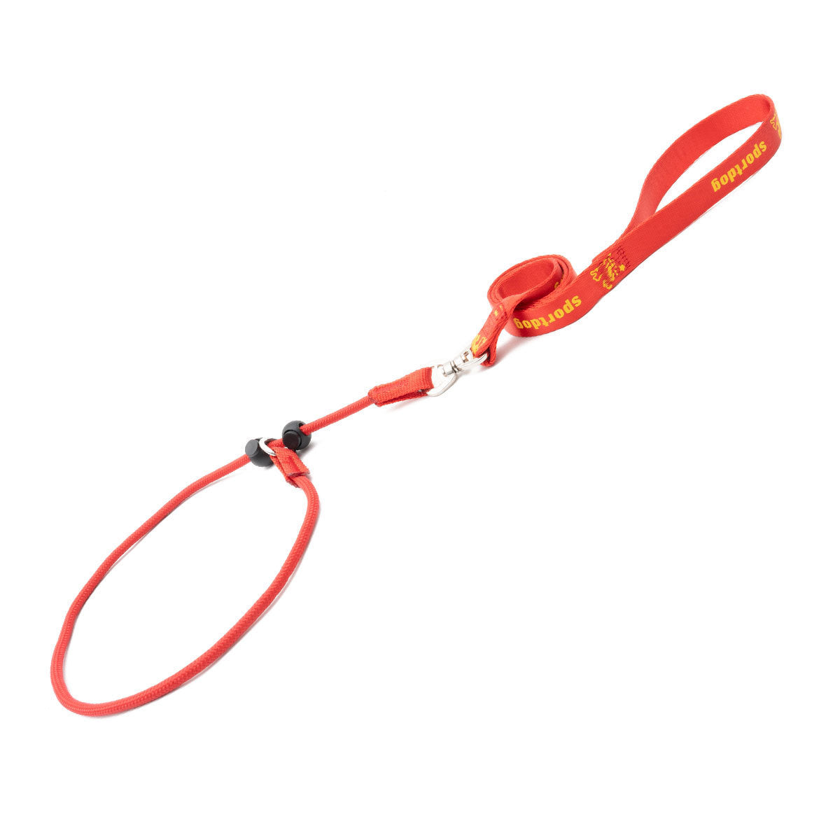 JMT-463626 Durable Nylon Pet Training Rope with Hand Holding Loop - 1.5m x 2cm, Black or Red