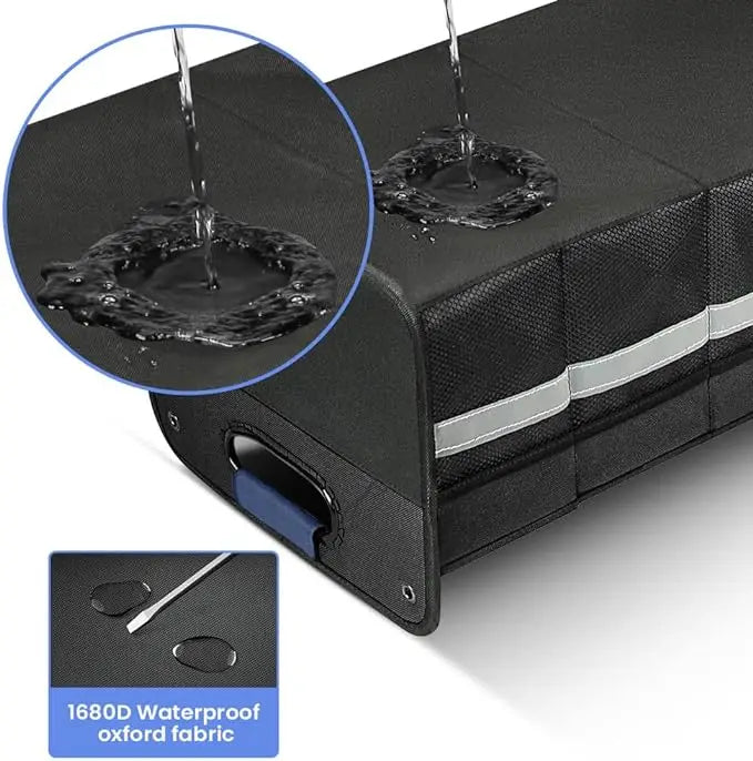 JMT-464074 Collapsible 50L Waterproof Polyester Car Trunk Organizer for SUVs