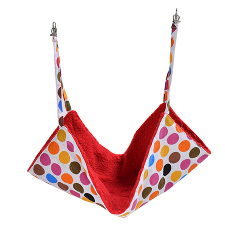 JMT-464458 Double-Sided Cat Hammock for Chairs and Cages - Cozy Plush and Canvas Bed, Holds Up to 22 lbs, Easy Clean Attachments