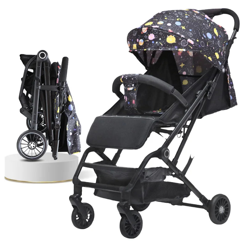 JMT-464458 Lightweight Foldable Baby Stroller with One-Hand Portable Travel Design