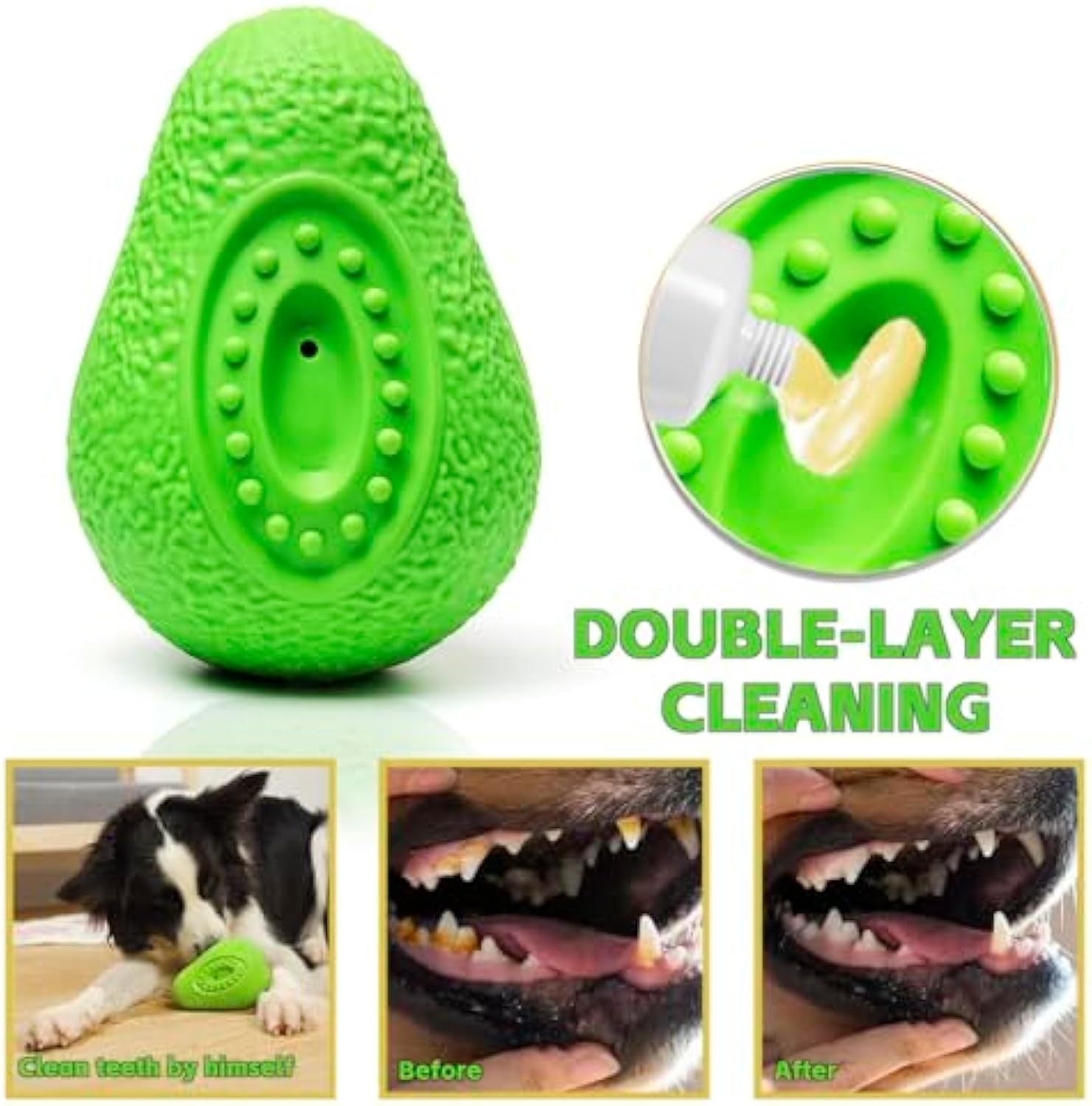 JMT-464586 Indestructible Dog Chew Toy for Aggressive Chewers - Safe Rubber Teething Toy for All Dog Breeds