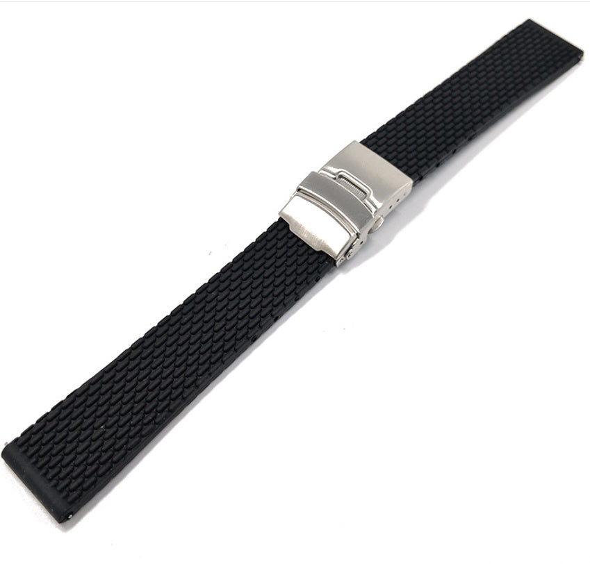 JMT-464778 Comfortable Silicone Watch Strap with Stainless Steel Buckle - Universal Fit for Most Watches