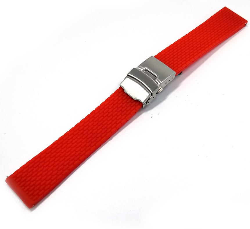 JMT-464778 Comfortable Silicone Watch Strap with Stainless Steel Buckle - Universal Fit for Most Watches
