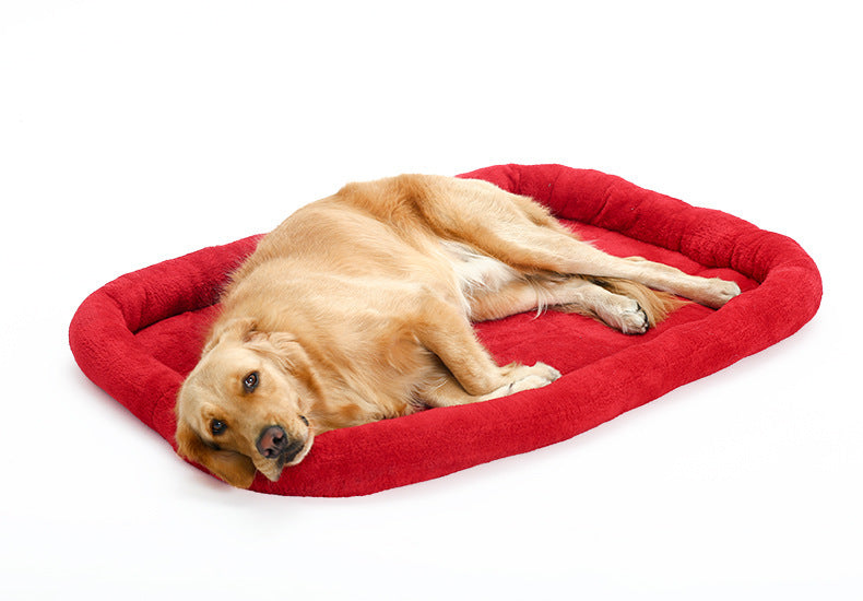 JMT-464906 Luxurious Velvet Pet Cushion in Dark Blue and Red