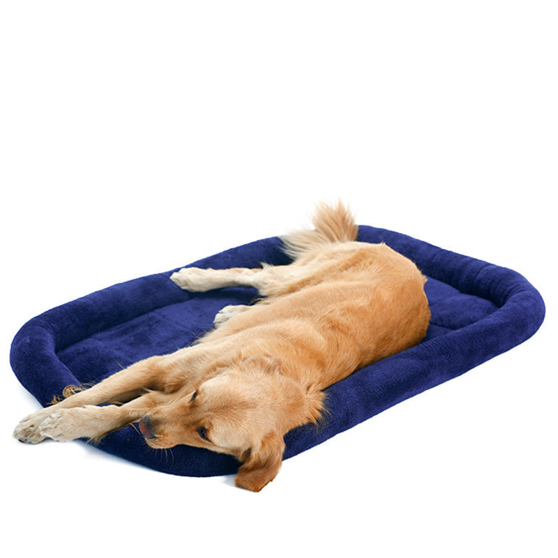 JMT-464906 Luxurious Velvet Pet Cushion in Dark Blue and Red