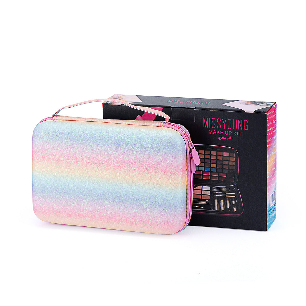 JMT-465034 Makeup Essentials Set: Lipstick, Lip Glaze, Eyebrow Pencil, Highlighter & More