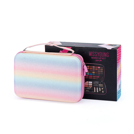 JMT-465034 Makeup Essentials Set: Lipstick, Lip Glaze, Eyebrow Pencil, Highlighter & More