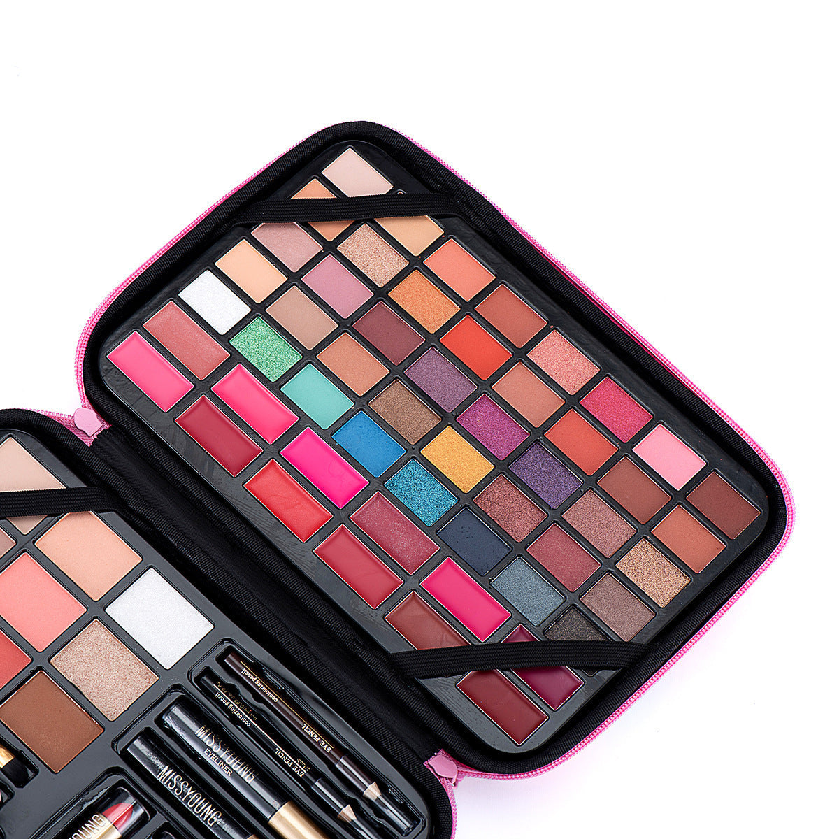 JMT-465034 Makeup Essentials Set: Lipstick, Lip Glaze, Eyebrow Pencil, Highlighter & More