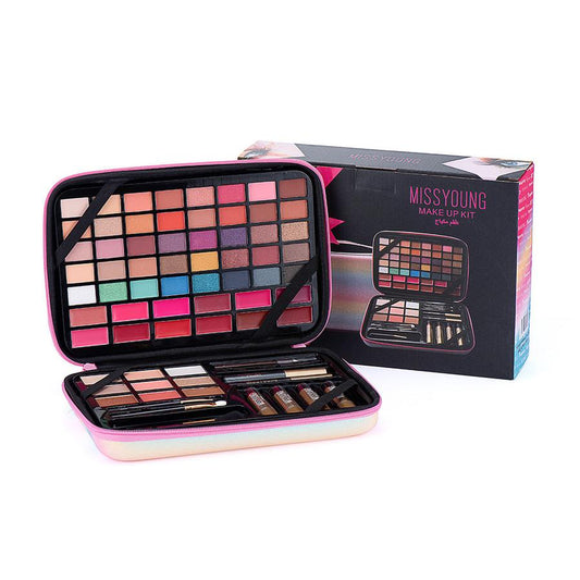 JMT-465034 Makeup Essentials Set: Lipstick, Lip Glaze, Eyebrow Pencil, Highlighter & More