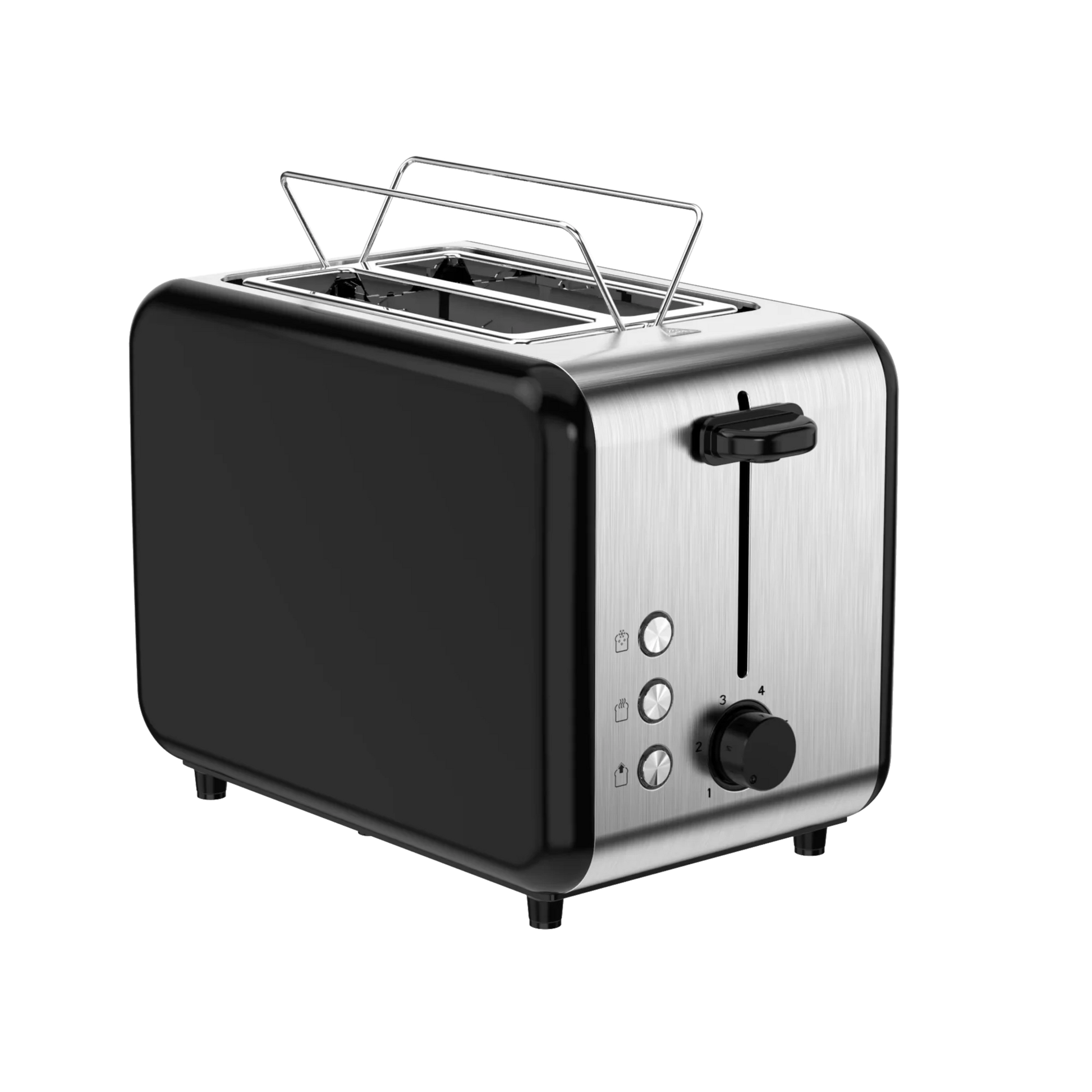 JMT-465546 Customisable Retro 2-Slice Toaster with Defrost, Reheat, and Cancel Functions