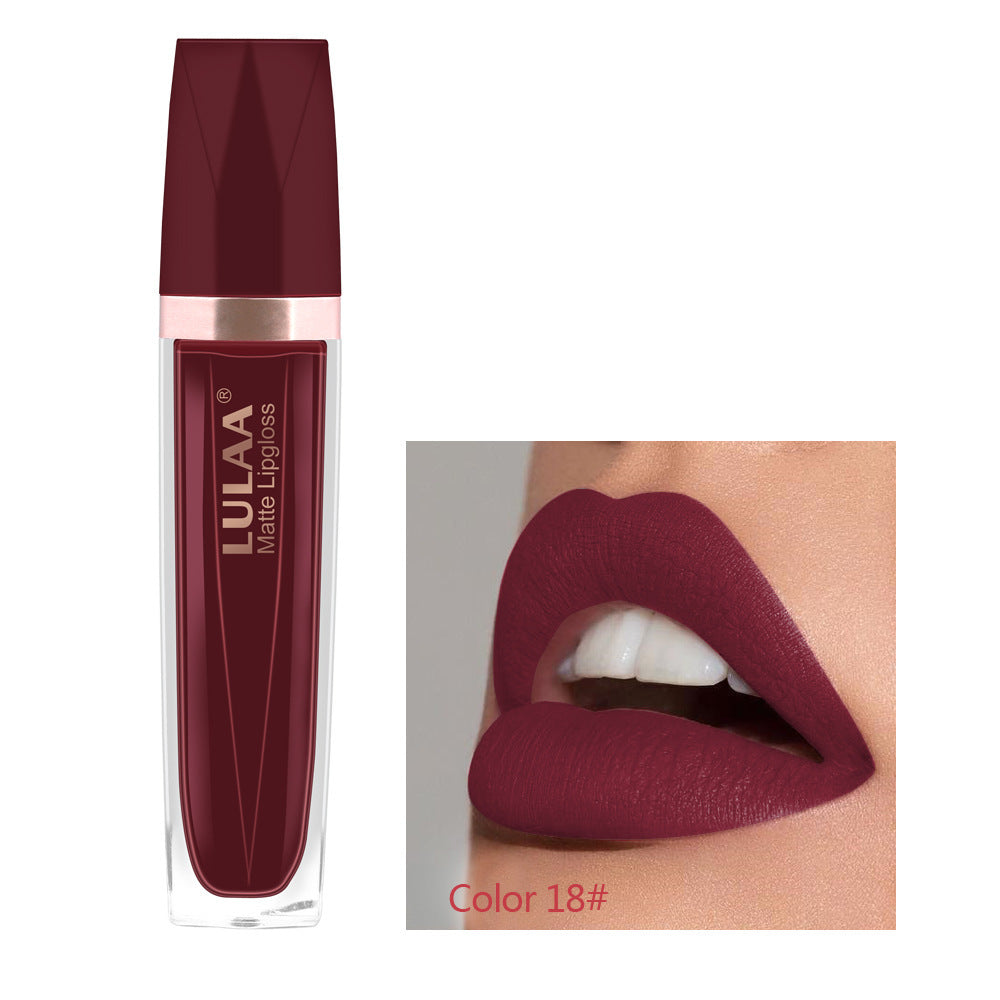 JMT-465866 18 Color Matte Velvet Lipstick - Long-Lasting Lip Gloss with High-Gloss Jelly Finish