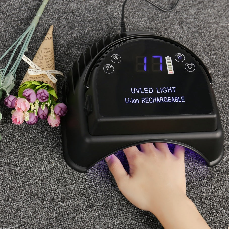 JMT-465994 Rechargeable 64W LED Nail Lamp with Wireless Charging and Intelligent Timing Functions