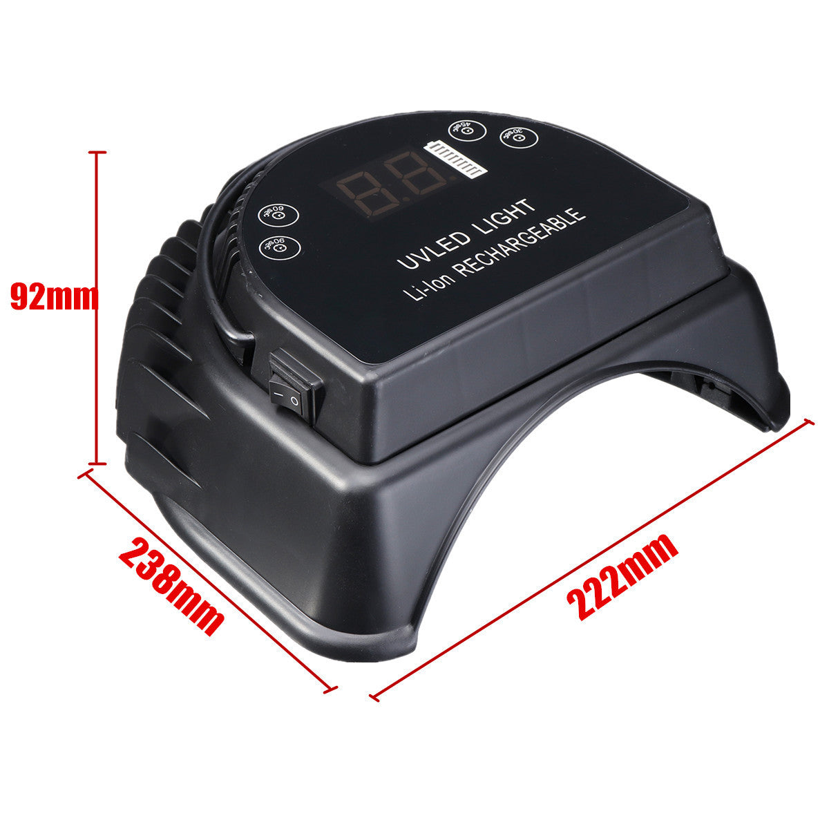 JMT-465994 Rechargeable 64W LED Nail Lamp with Wireless Charging and Intelligent Timing Functions