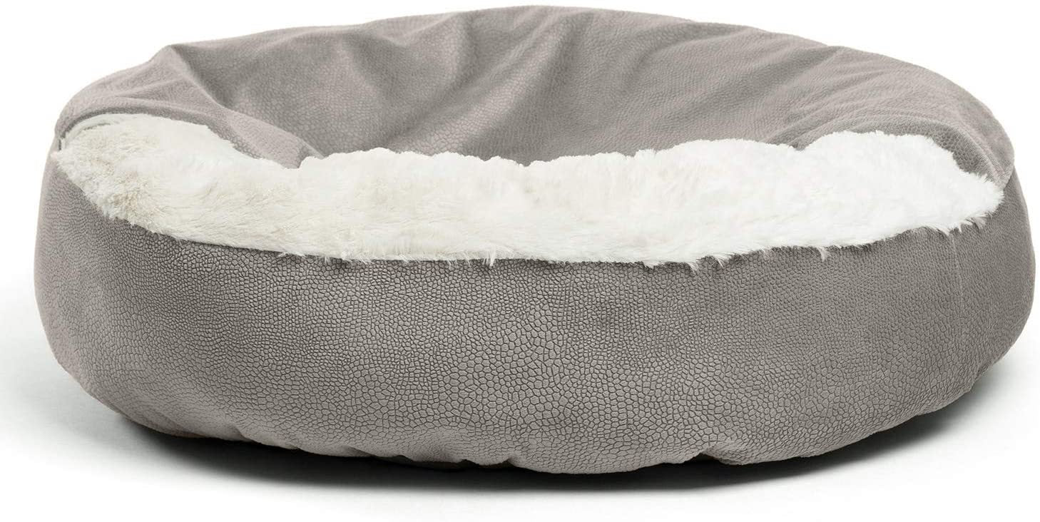 JMT-466058 Classic Suede & Plush Cat and Dog Nest Cover, Machine Washable, 60x60x18cm