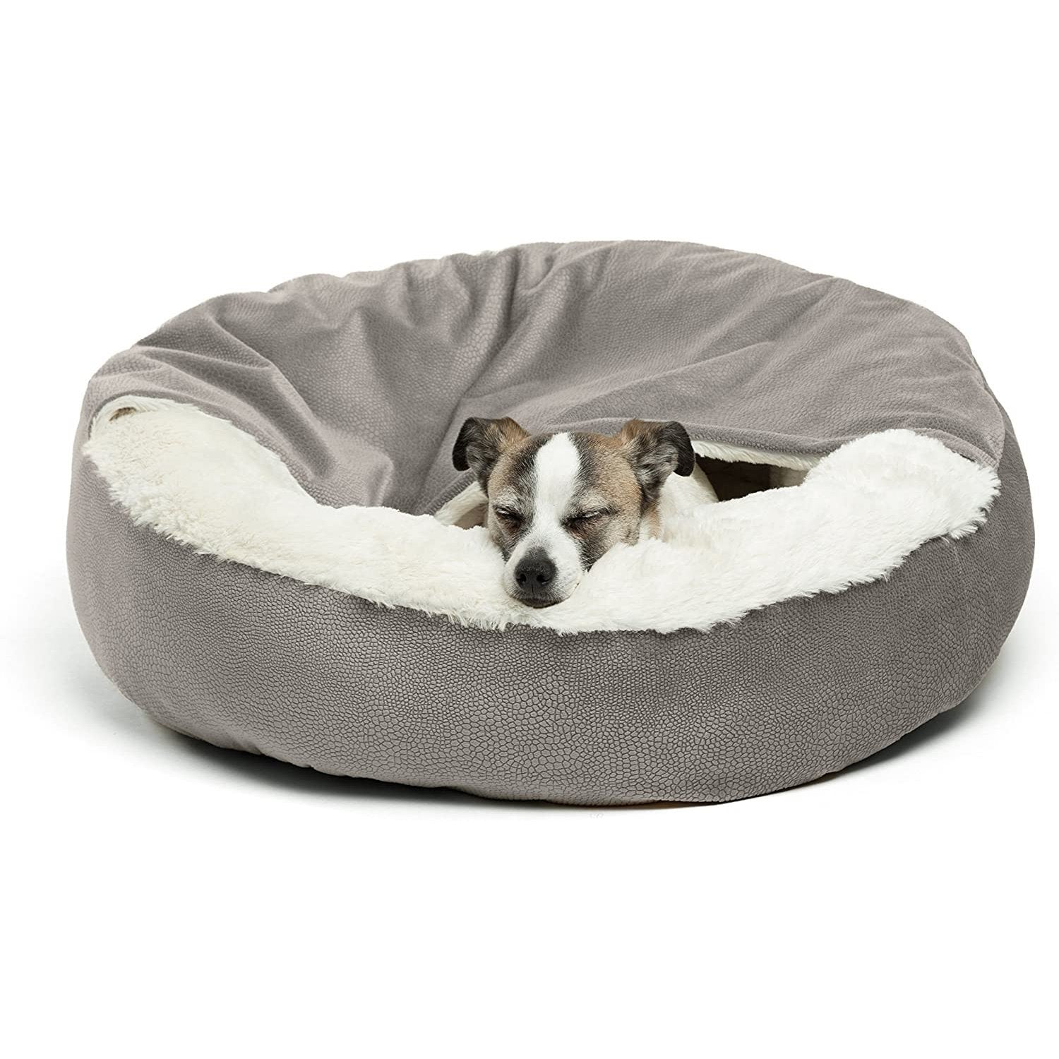 JMT-466058 Classic Suede & Plush Cat and Dog Nest Cover, Machine Washable, 60x60x18cm