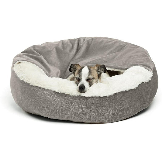 JMT-466058 Classic Suede & Plush Cat and Dog Nest Cover, Machine Washable, 60x60x18cm