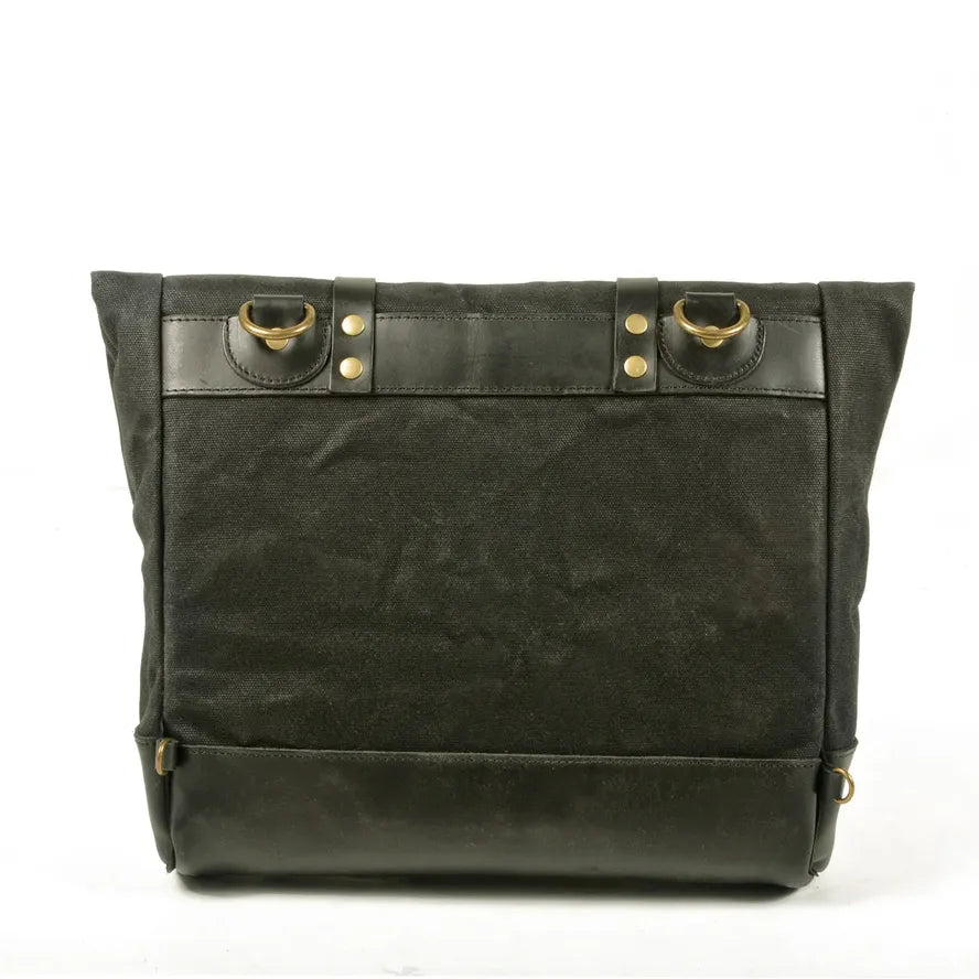 JMT-466122 Large Waterproof Waxed Canvas Vintage Motorcycle Tool Bag