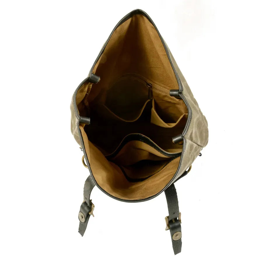JMT-466122 Large Waterproof Waxed Canvas Vintage Motorcycle Tool Bag