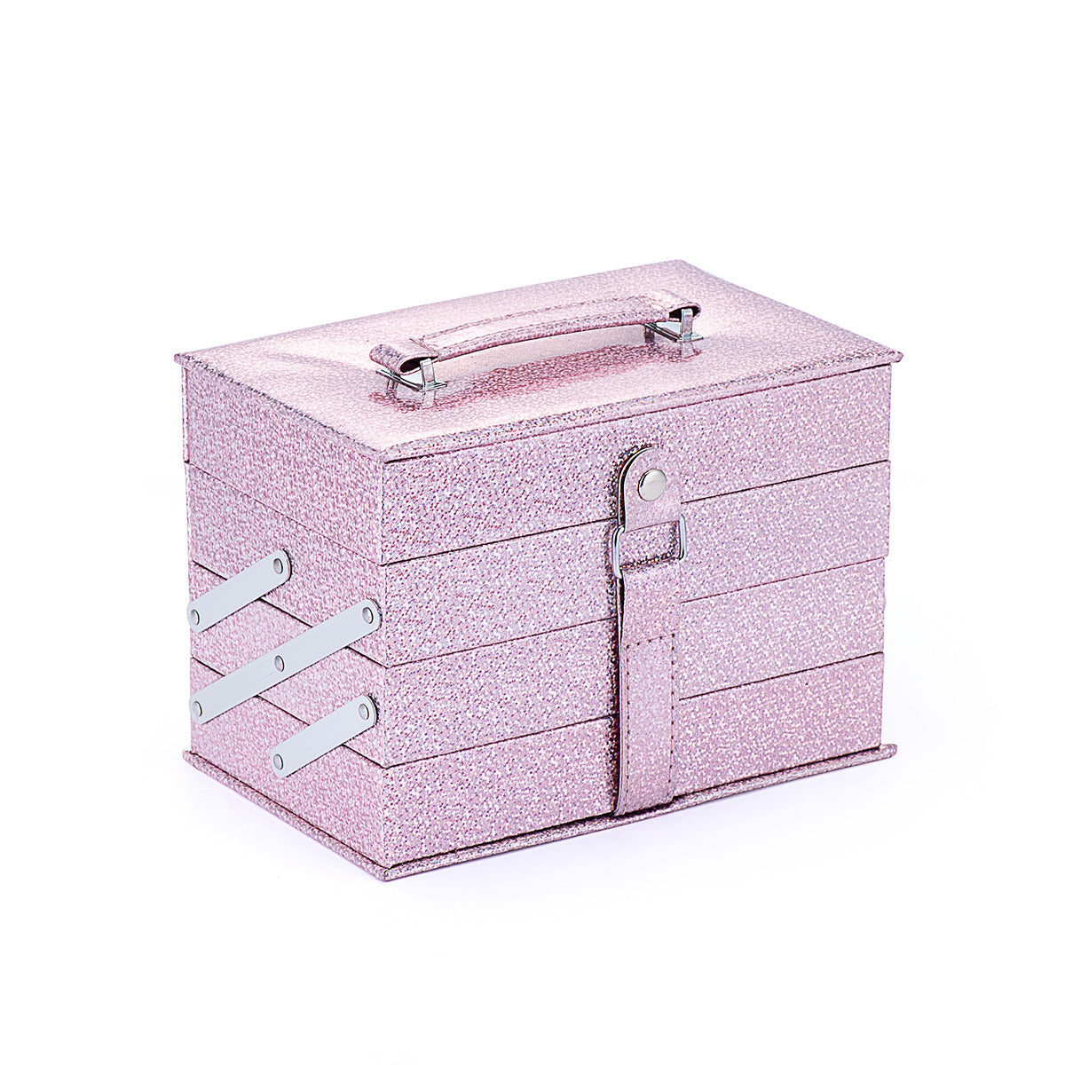 JMT-466186 Cosmetic Set with Eyeshadow Palette, Lipstick, Lip Gloss, and Blush in Pink and Rose Red Shades