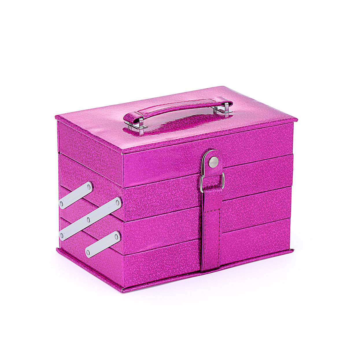 JMT-466186 Cosmetic Set with Eyeshadow Palette, Lipstick, Lip Gloss, and Blush in Pink and Rose Red Shades