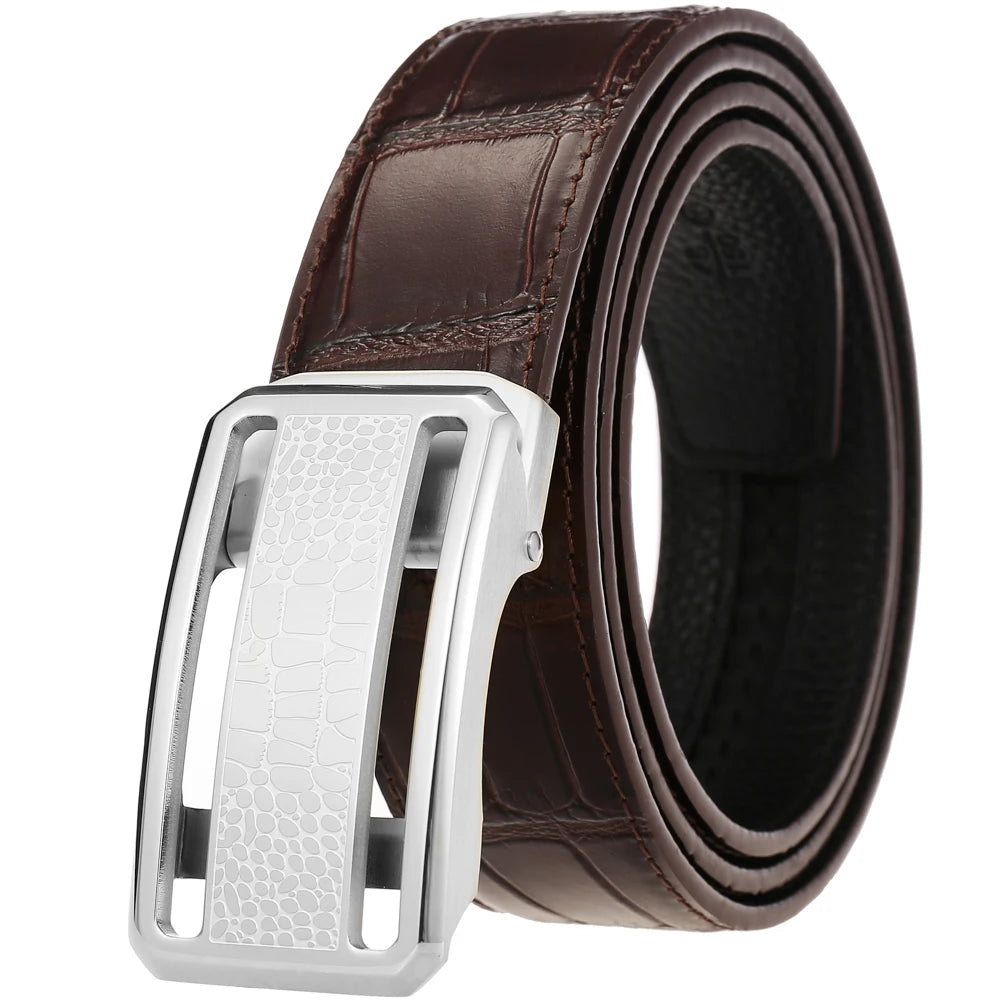 JMT-466506 Men's Luxury Leather Belt - Model LY36-61344-8, Durable Authentic Leather Construction