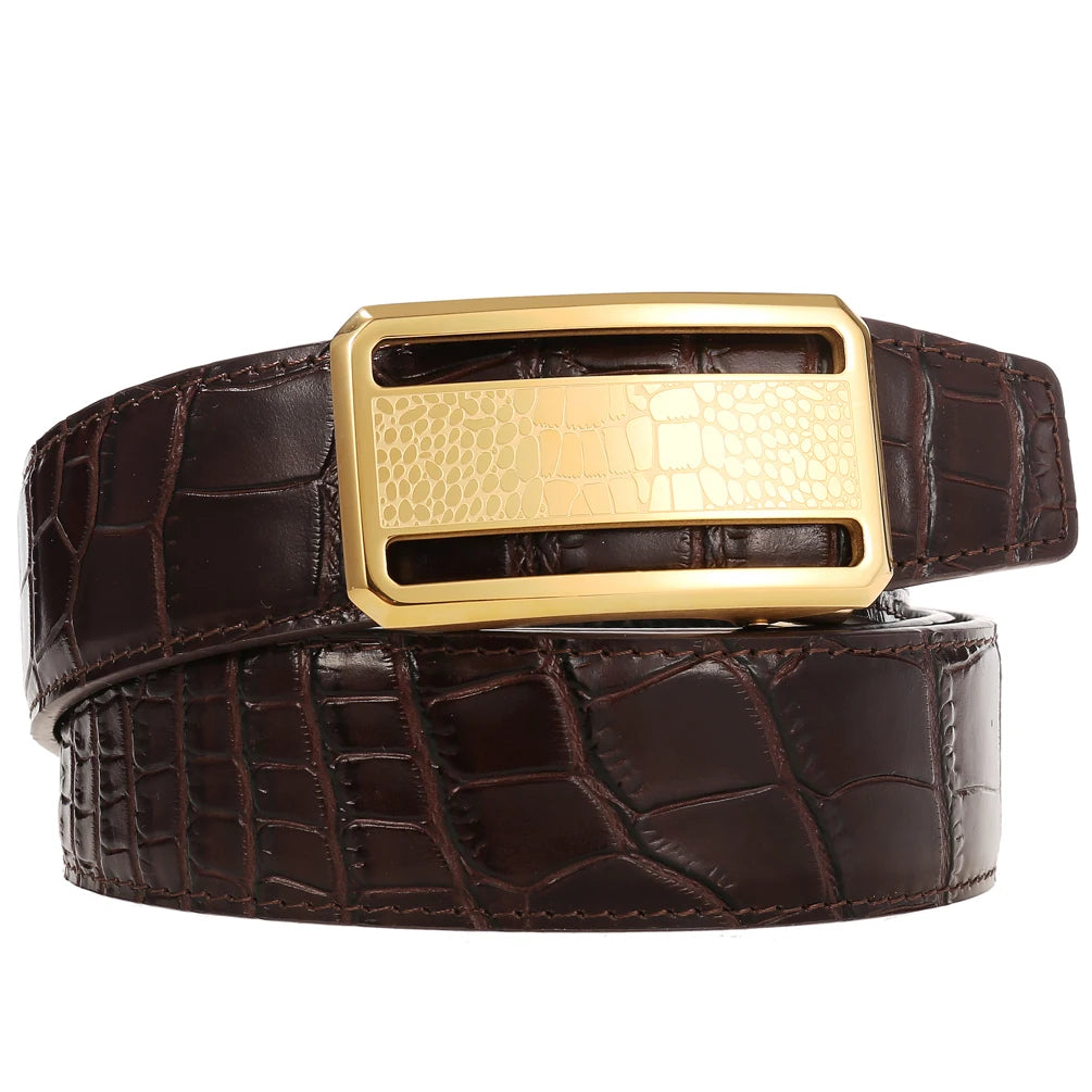 JMT-466506 Men's Luxury Leather Belt - Model LY36-61344-8, Durable Authentic Leather Construction