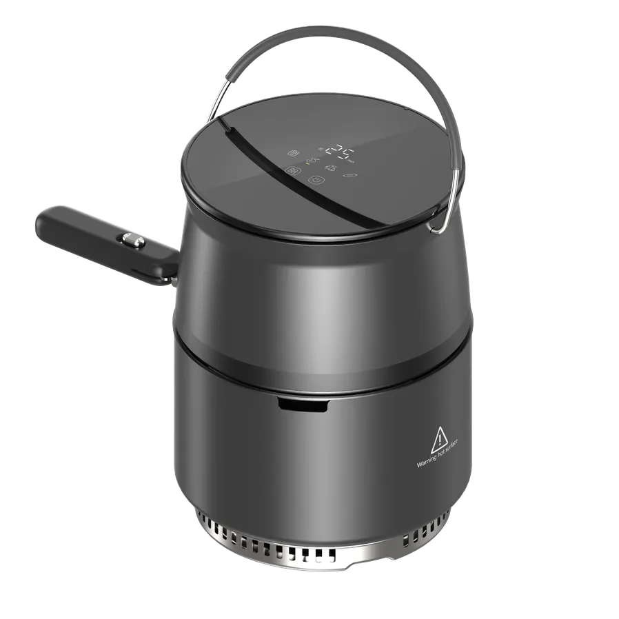 JMT-466506 Portable Energy-Efficient Outdoor Smart Air Fryer for Charcoal Cooking