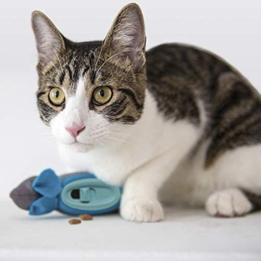 JMT-466570 Interactive Indoor Cat Treat Dispenser with Adjustable Feeder for Mental Stimulation and Natural Hunting Instincts