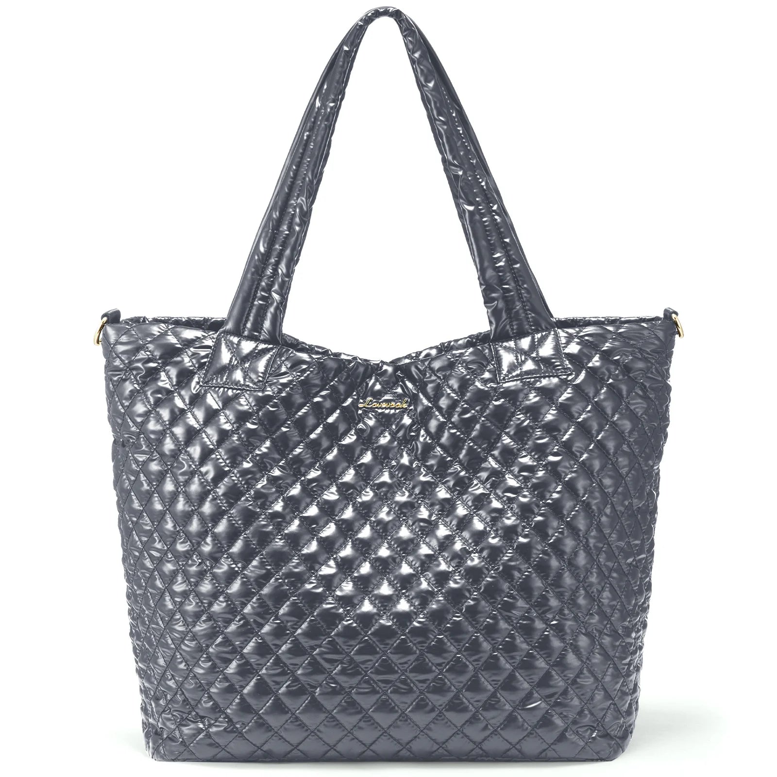 JMT-466570 Lightweight 50L Quilted Tote Bag for Women - Stylish Puffer Shoulder Handbag for Travel & Weekend Use