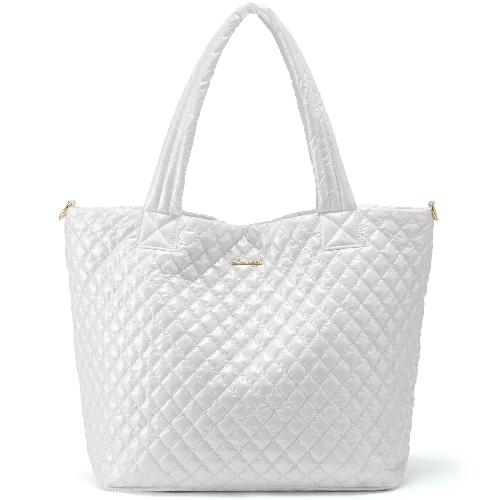 JMT-466570 Lightweight 50L Quilted Tote Bag for Women - Stylish Puffer Shoulder Handbag for Travel & Weekend Use