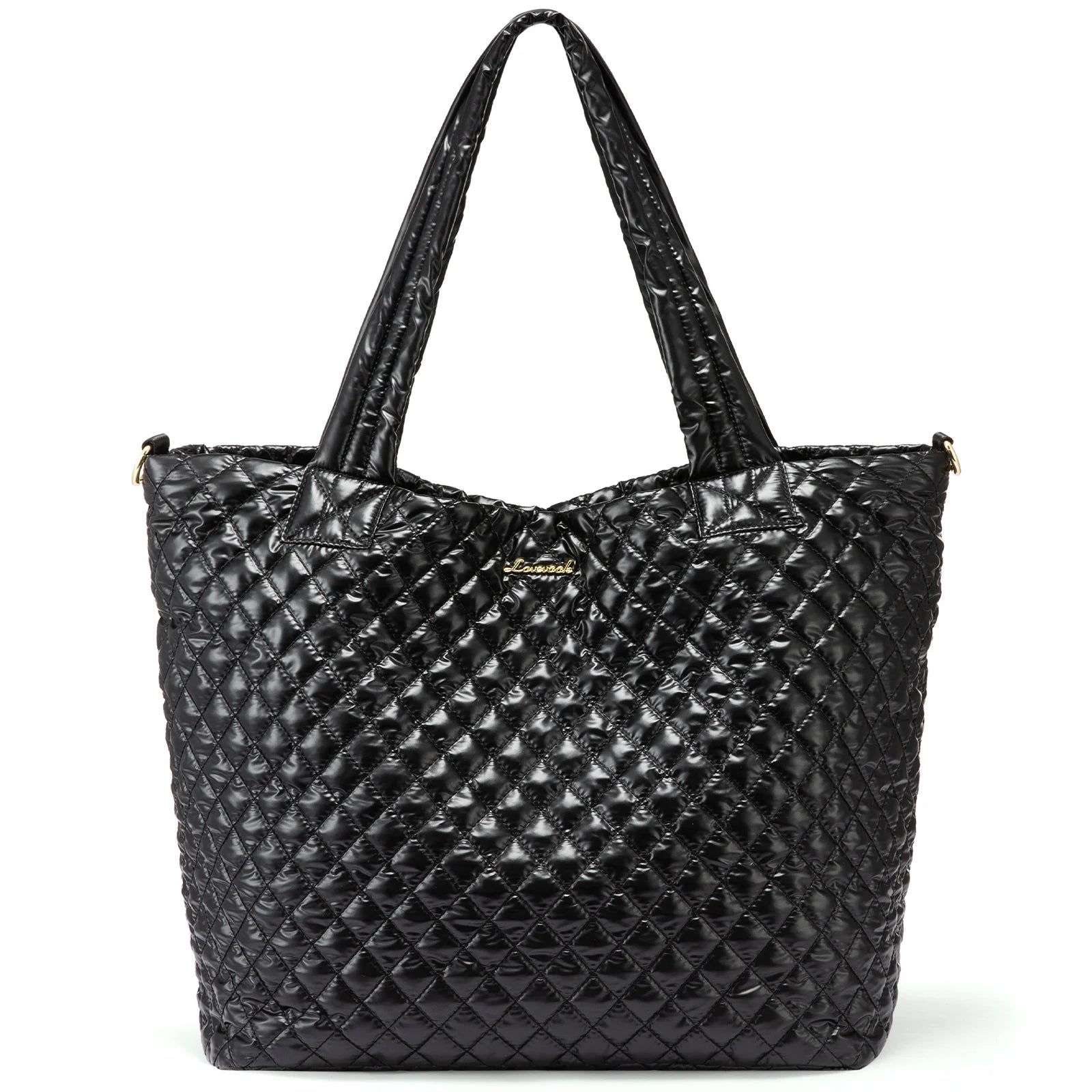 JMT-466570 Lightweight 50L Quilted Tote Bag for Women - Stylish Puffer Shoulder Handbag for Travel & Weekend Use