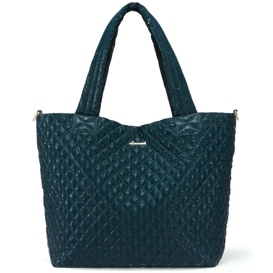 JMT-466570 Lightweight 50L Quilted Tote Bag for Women - Stylish Puffer Shoulder Handbag for Travel & Weekend Use