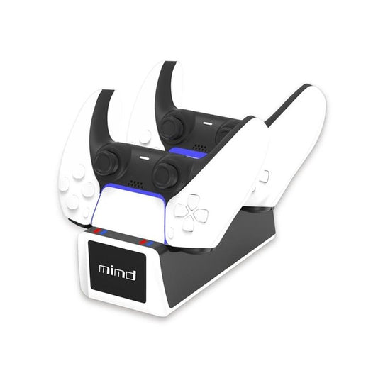 JMT-466762 Dual Charging Dock for PS5 Wireless Controllers - Fast Charge, LED Indicator, Black & White Options