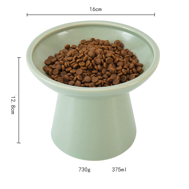 JMT-467722 Elevated Ceramic Cat Food Bowl Set for Comfort and Digestion – Whisker-Friendly Design, Easy to Clean