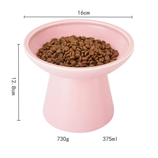 JMT-467722 Elevated Ceramic Cat Food Bowl Set for Comfort and Digestion – Whisker-Friendly Design, Easy to Clean