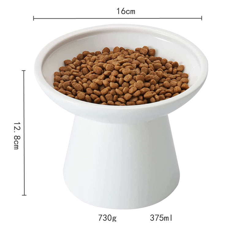 JMT-467722 Elevated Ceramic Cat Food Bowl Set for Comfort and Digestion – Whisker-Friendly Design, Easy to Clean