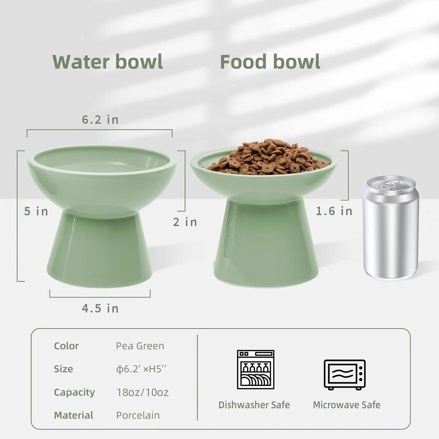 JMT-467722 Elevated Ceramic Cat Food Bowl Set for Comfort and Digestion – Whisker-Friendly Design, Easy to Clean