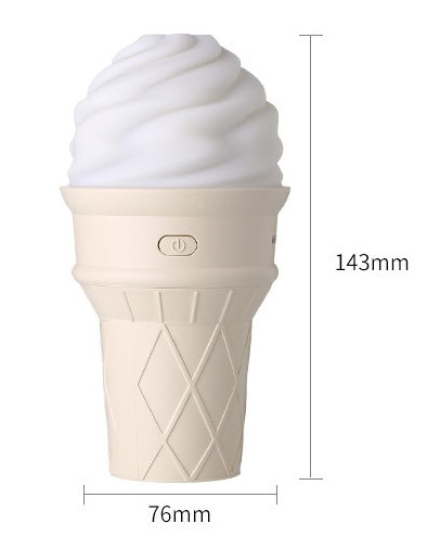 JMT-468042 Cute Ice Cream Humidifier - USB Powered, 41-60 Sq. M Area, Mechanical Operation, Quiet 36dB