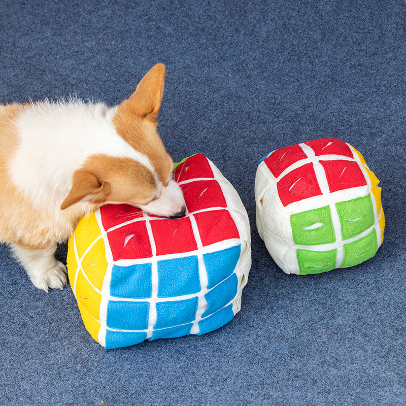 JMT-468042 Interactive Snuffle Toy for Dogs and Cats - Food Cube Puzzle Ball for Mental Stimulation and Slow Feeding
