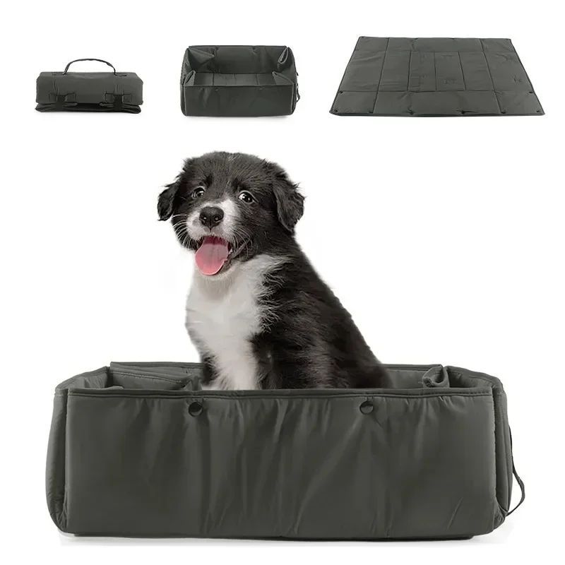 JMT-468362 Portable 3-in-1 Dog Travel Bed and Carrier, Water-Resistant Kennel with Mat and Cushion