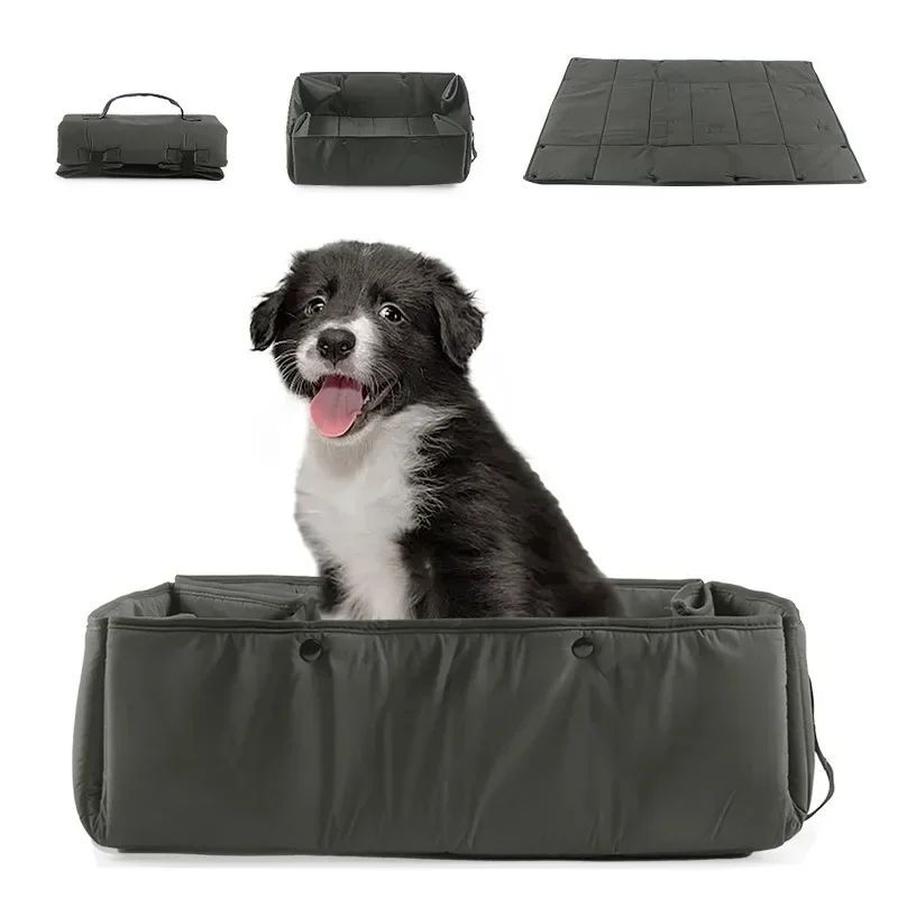 JMT-468362 Portable 3-in-1 Dog Travel Bed and Carrier, Water-Resistant Kennel with Mat and Cushion