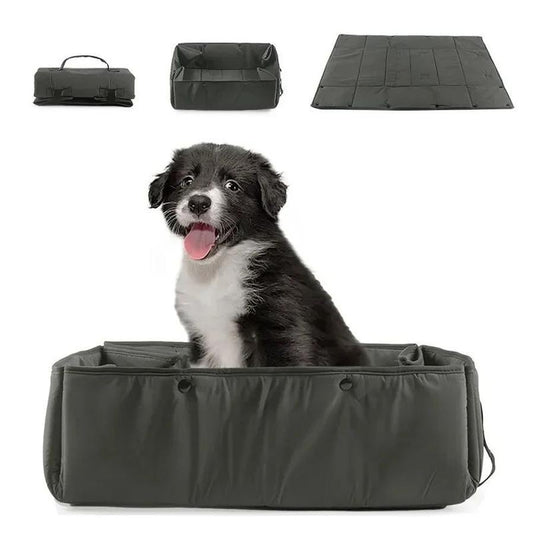 JMT-468362 Portable 3-in-1 Dog Travel Bed and Carrier, Water-Resistant Kennel with Mat and Cushion