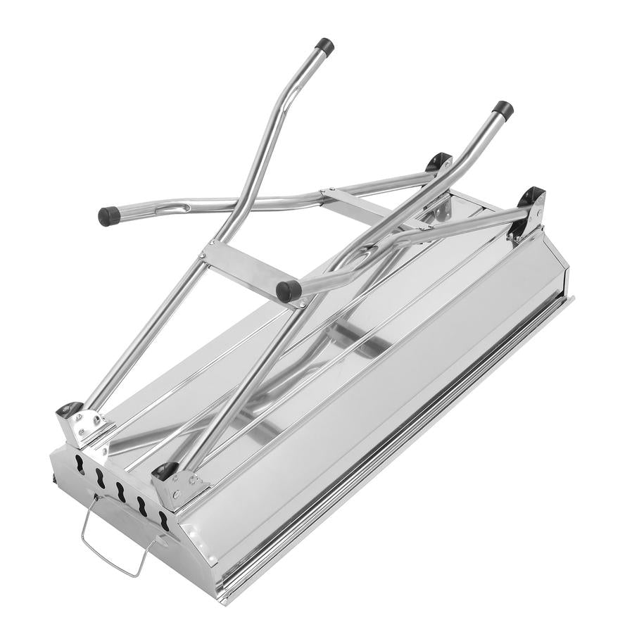 JMT-468938 Silver Stainless Steel Barbecue Grill - 30cm x 70cm Cooking Area
