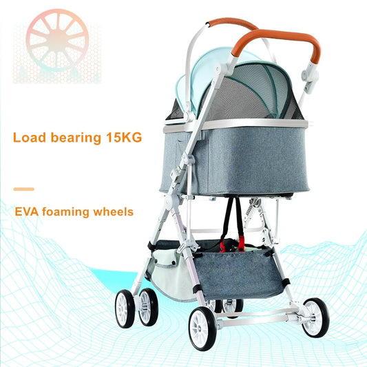 JMT-469002 Detachable Large Dog Pet Stroller for Comfortable Travel