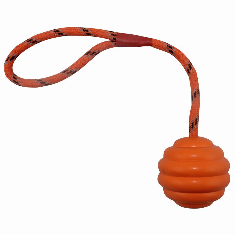 JMT-469194 Interactive Multi-color Rubber Bite-resistant Molar Clean Rope Knot Ball Toy for Pets 6*30cm