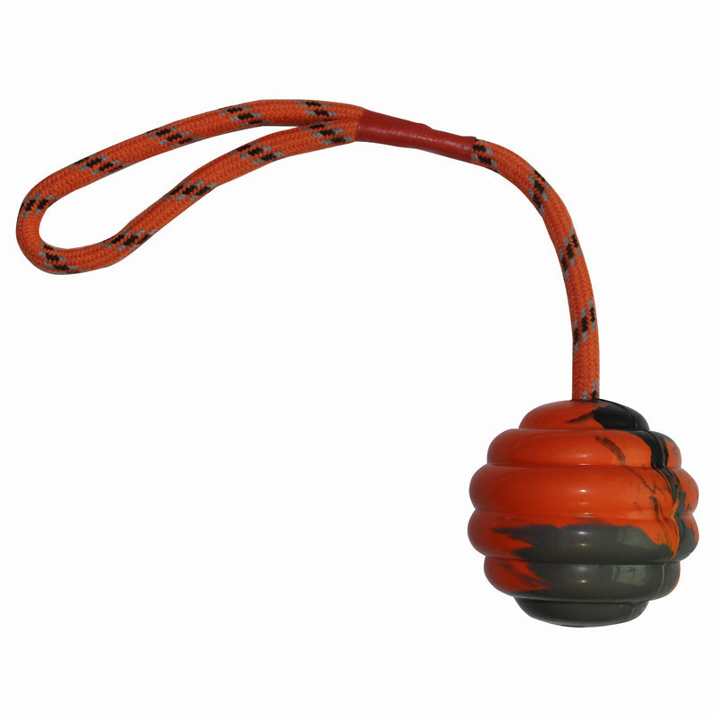 JMT-469194 Interactive Multi-color Rubber Bite-resistant Molar Clean Rope Knot Ball Toy for Pets 6*30cm