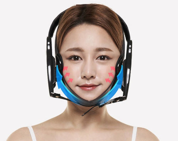 JMT-469450 Non-Electric Face-Lift Bandage for Facial Contouring and Muscle Firming in Black and Pink